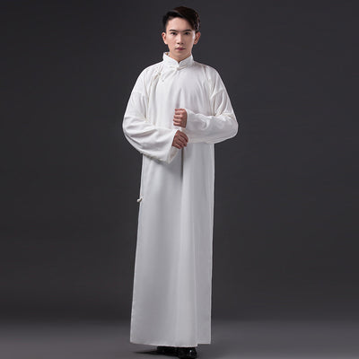 Chinese Folk Dance Men Robe Chinese Traditional Clothing Male Tang Clothing Teacher Costume Ancient Chinese Costume