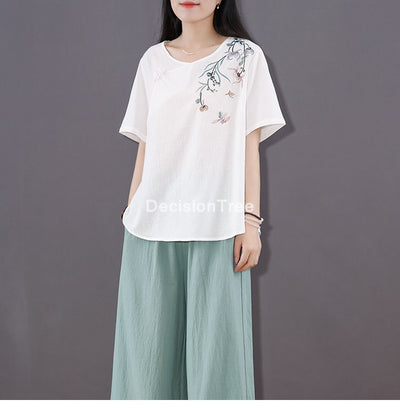 2022 chinese traditional cheongsam blouse shirts women qipao floral print blouse asian style elegant chiffon blouse hanfu shirts