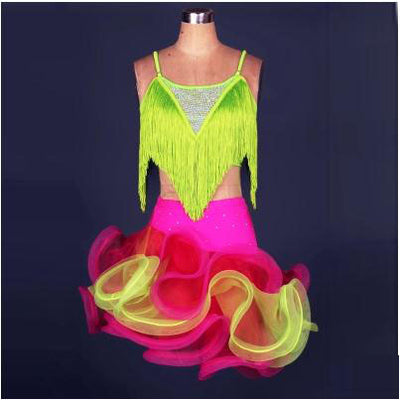 ballroom fringe latin dance dress women competition profi tassel elegant senior for girls competition dresses ladies tango