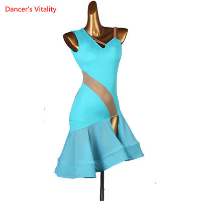 Latin Dance Dress Backless Split Skirt Practice Clothes Rumba High-End Custom Female Child Adult Elegant Performance Clothing